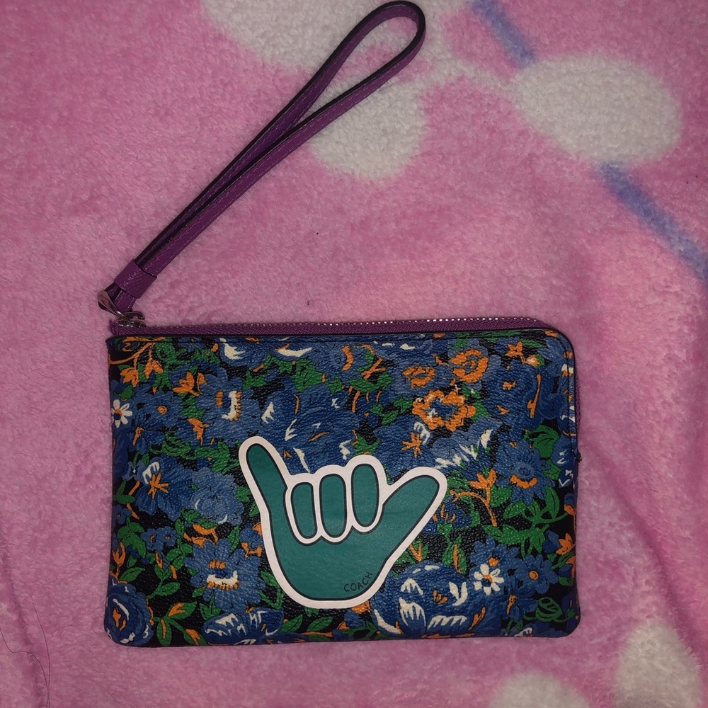 coach flowery wallet